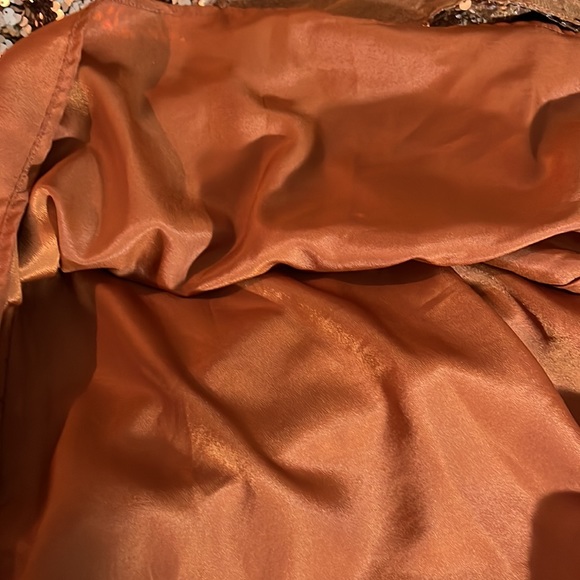 ♻️🆕 New Free People Tribeca Mini Sequins Dress Sz 8 beautiful Rose Gold - Picture 6 of 14